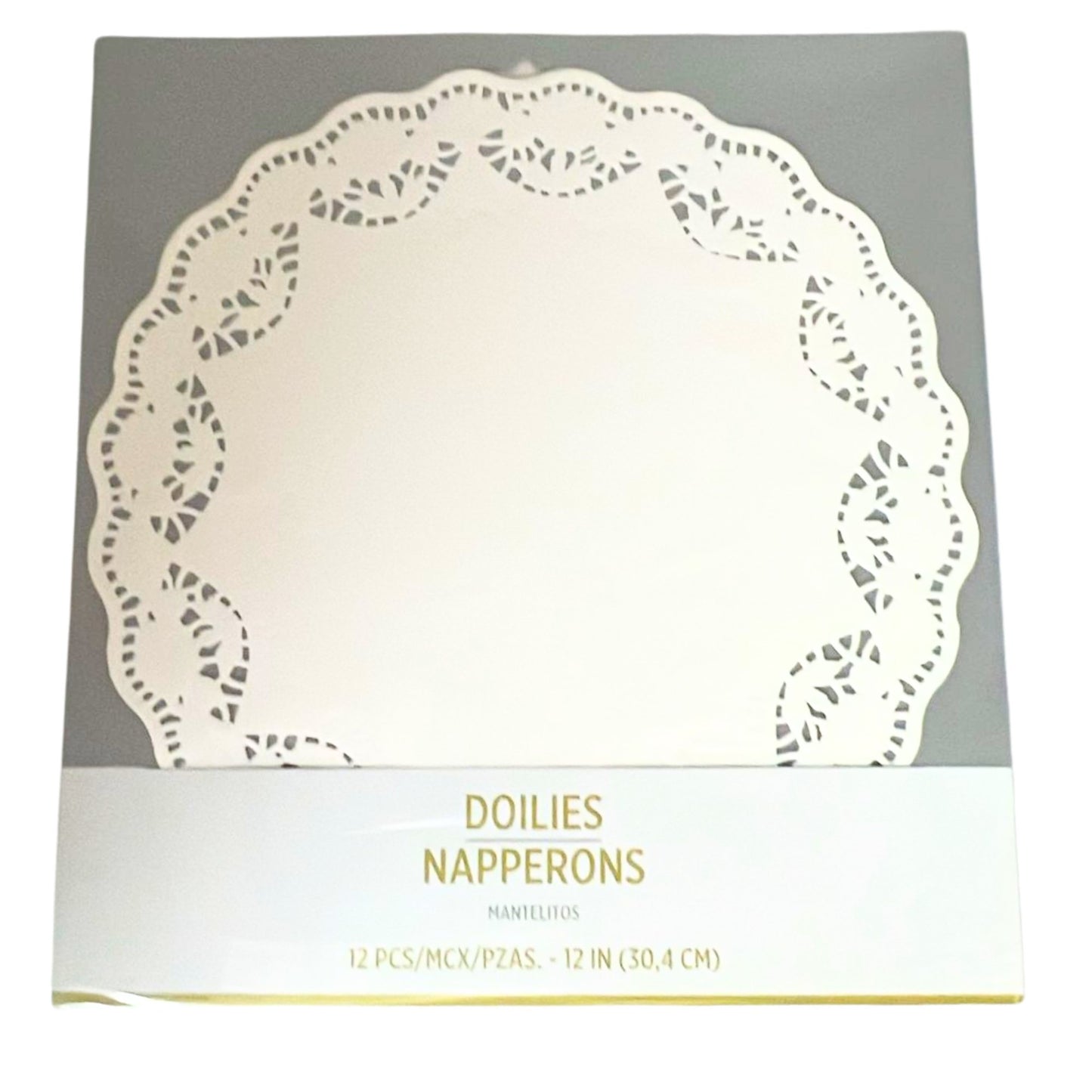12" Round White Lace Paper Doilies for Cake, Food & Dessert