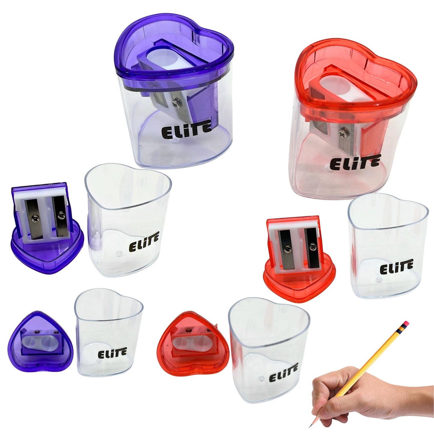 2-Hole Compact Dual Size Pencil Sharpeners