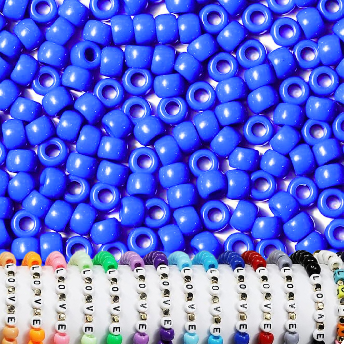 Deluxe Large Navy Blue Bead Kit: 50CT