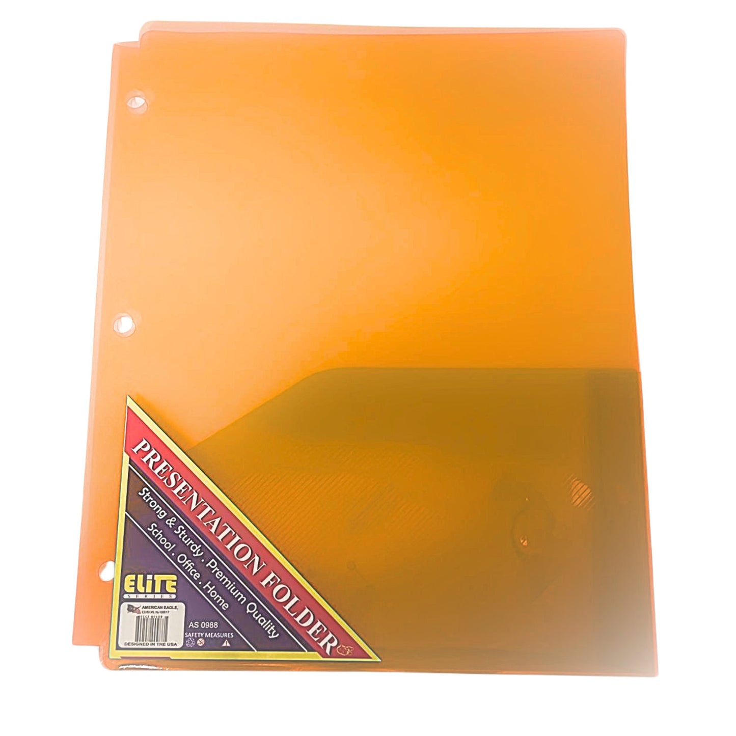 3 Holes Punch with 2 PocketBright Neon Colors Folders