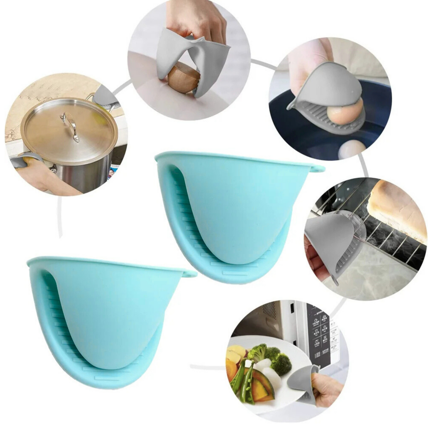 Silicone Oven Heat Resistant Mini Potholders Mitts:1Pair
