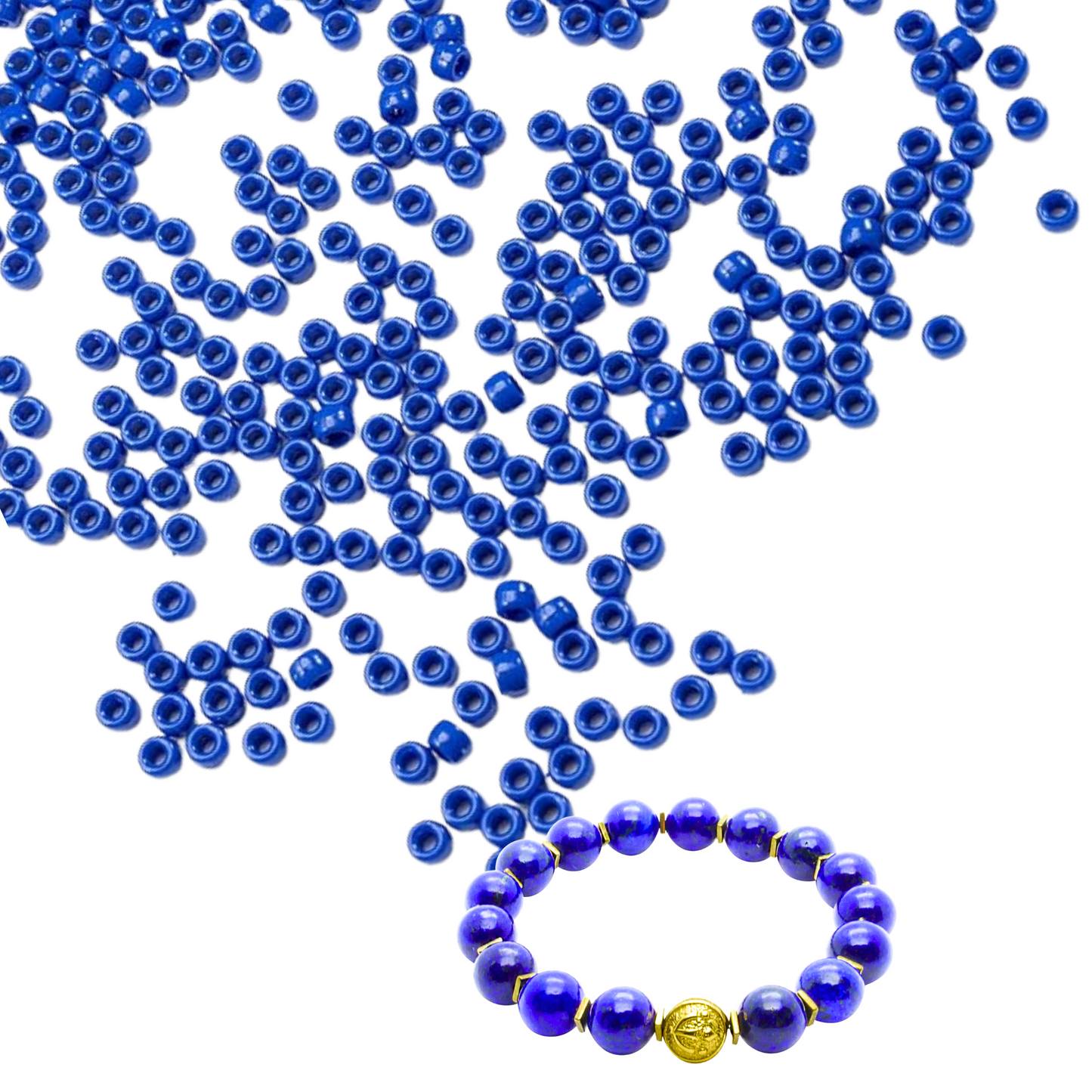 Deluxe Large Navy Blue Bead Kit: 50CT
