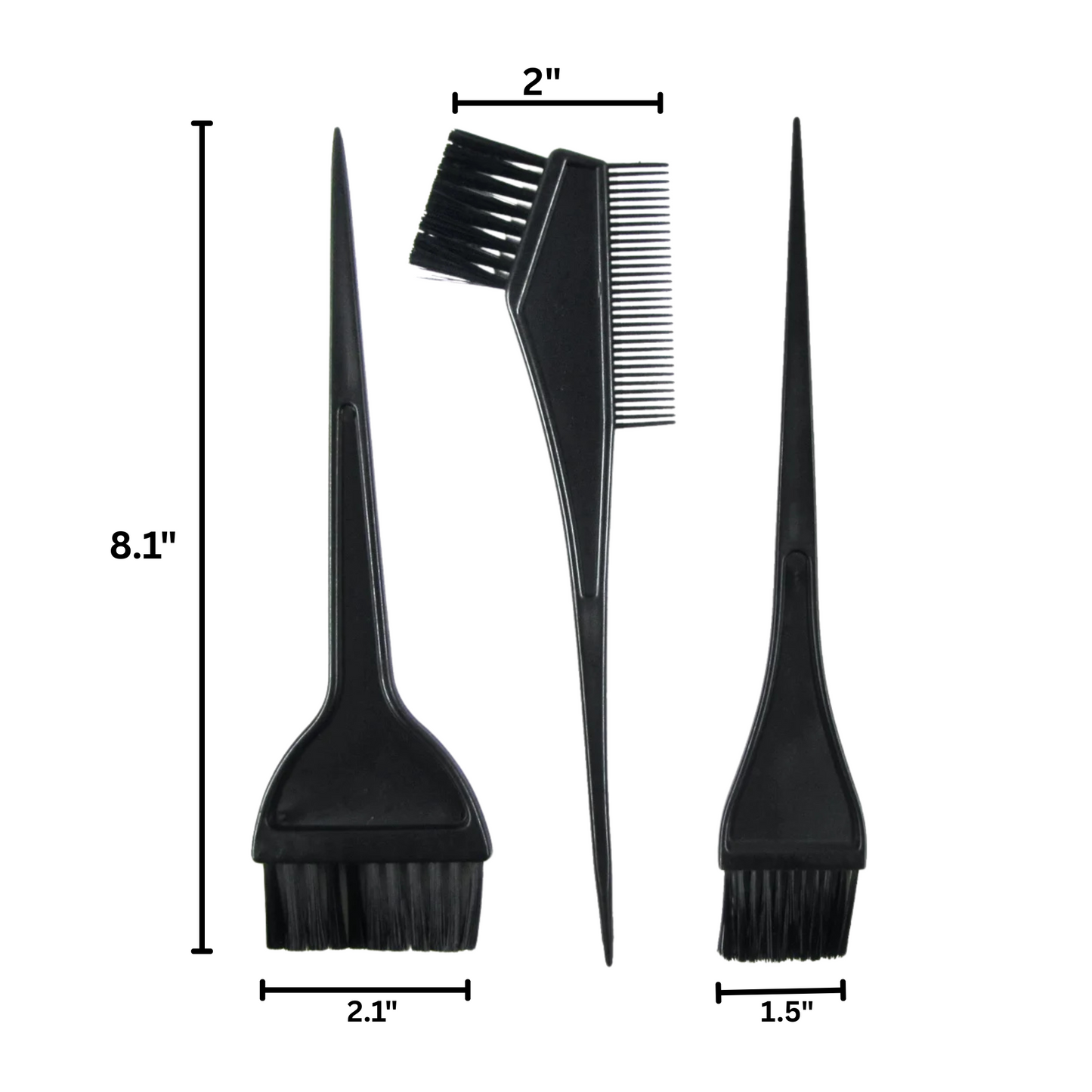 Dye Brush Combo: 3 Pcs Set
