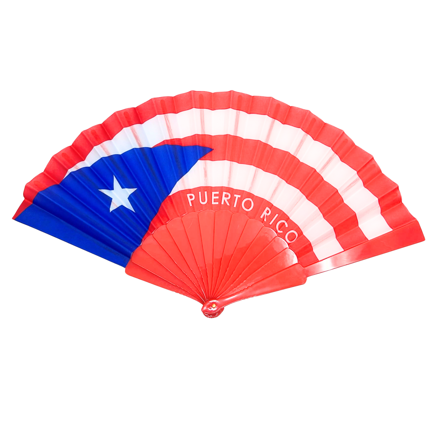 99¢- 14 x 9 Inches Puerto Rico Hand Folding Fan: 1CT