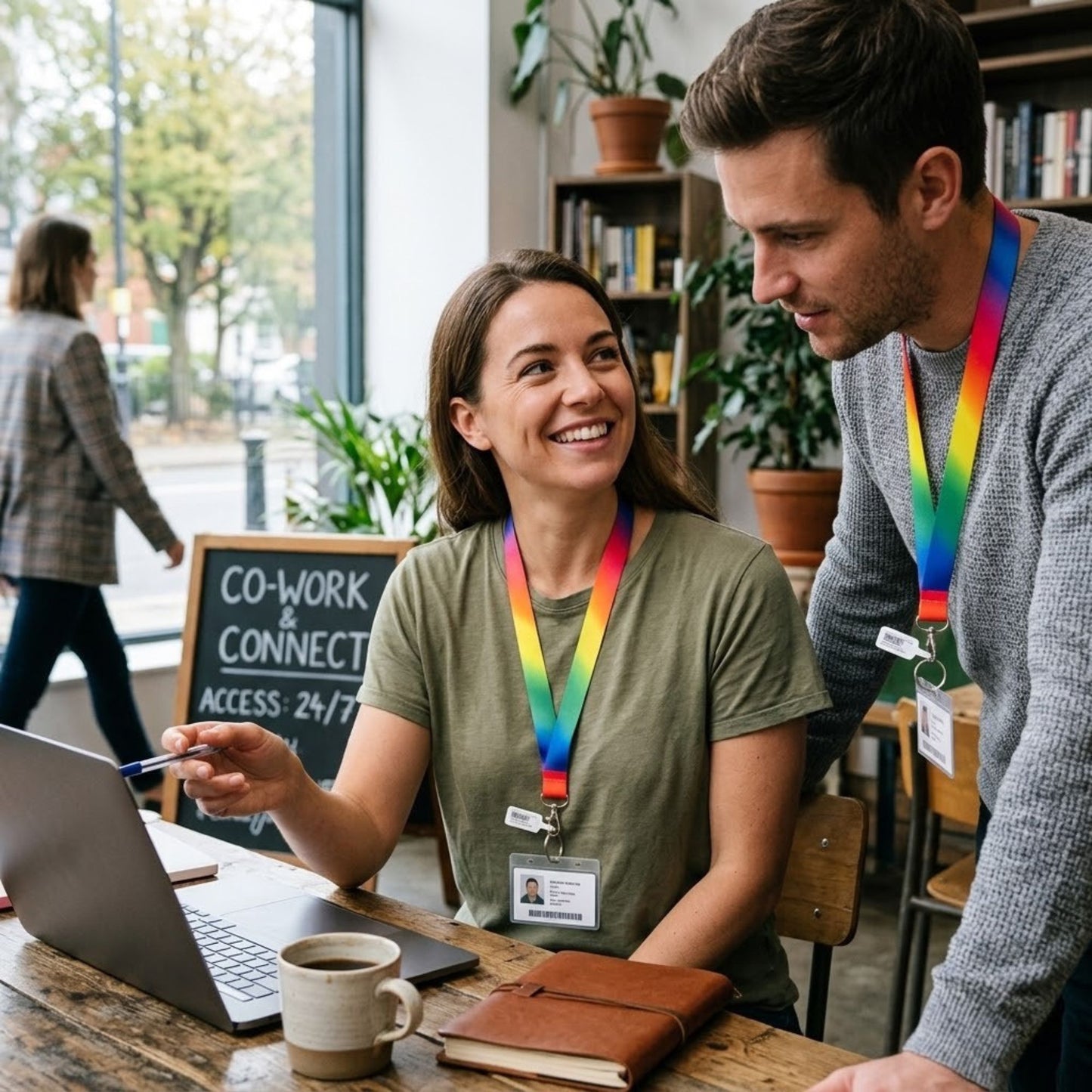 Vibrant LGBTQ+ Rainbow Pride Lanyard 18" Keychain Hook