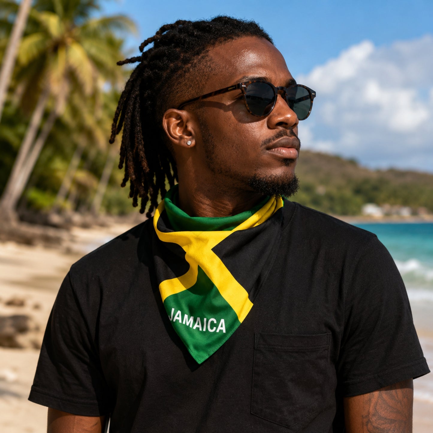 Premium Cotton Jamaica Bandana Head Scarf