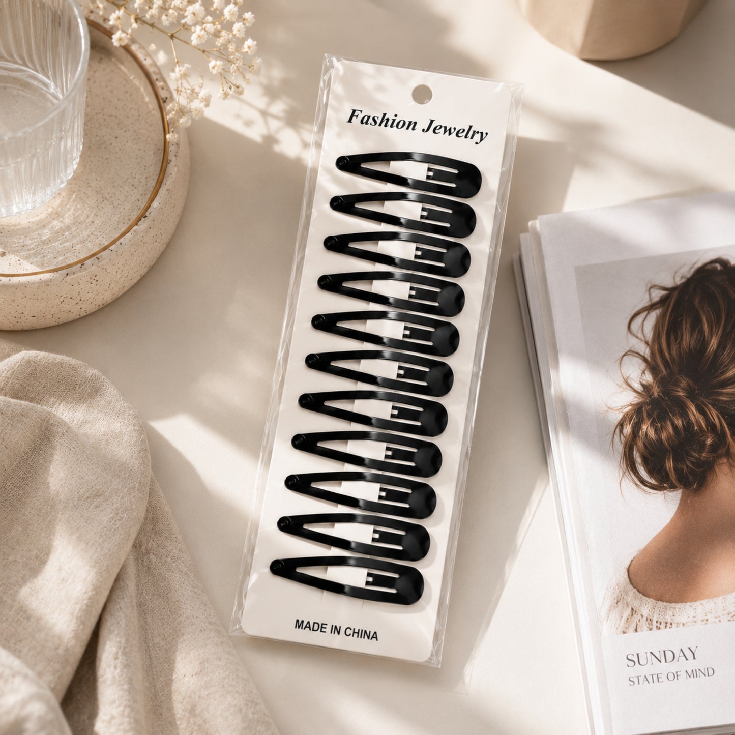12PCS Girls Hair Accessory Metal Clip Set