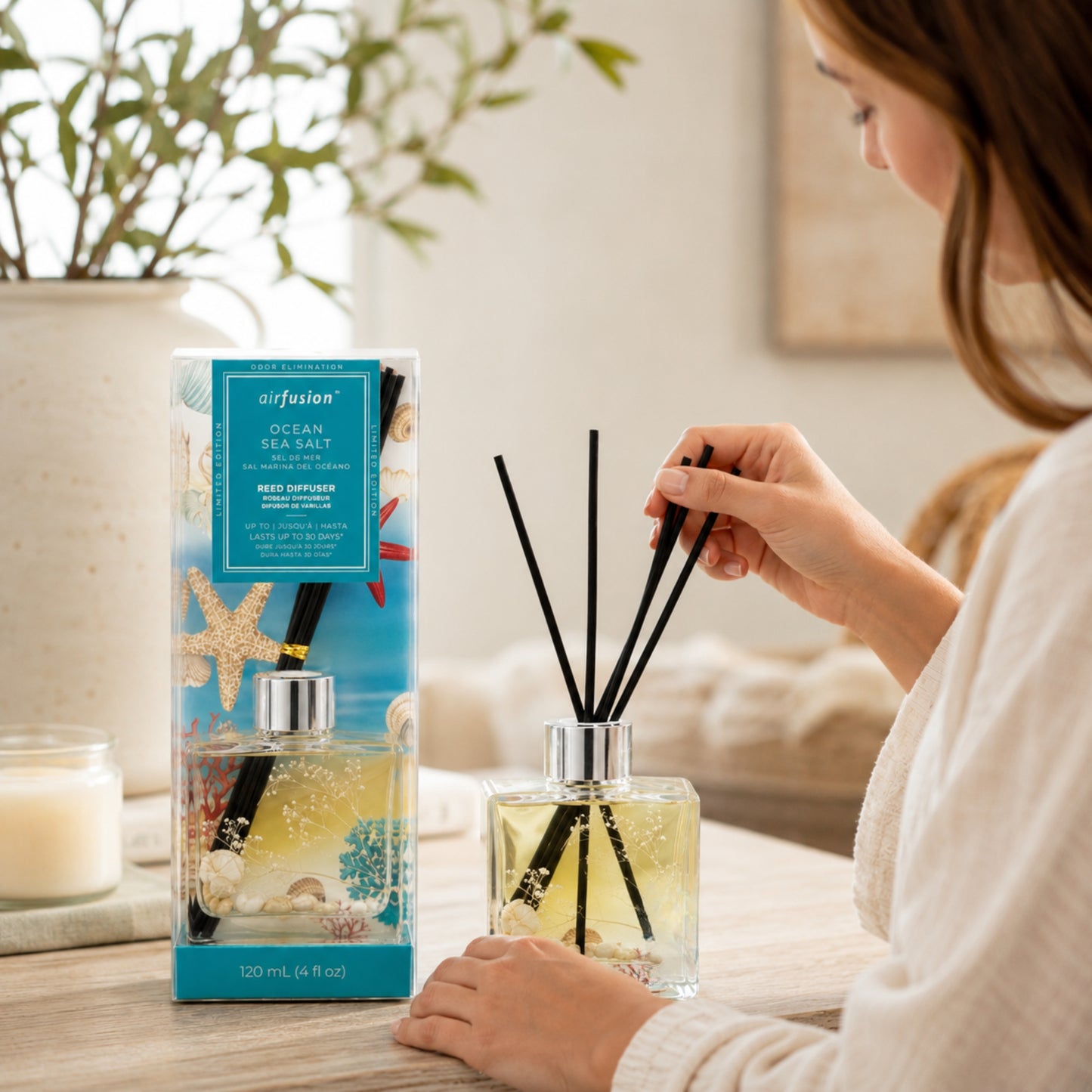 4oz Ocean Scent Reed Diffuser Home Fragrance