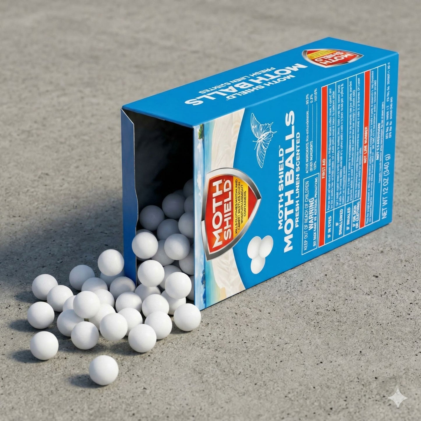 12 oz Moth Shield Moth Balls Fresh Linen Scented - 99Everything