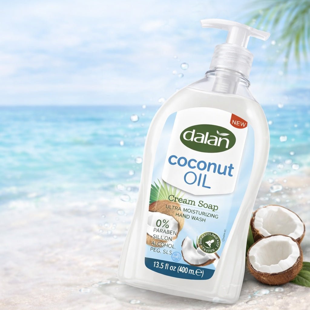 13.5 oz Coconut Oil Hand Soap – Ultra Moisturizing Cream Wash lifestyle use image