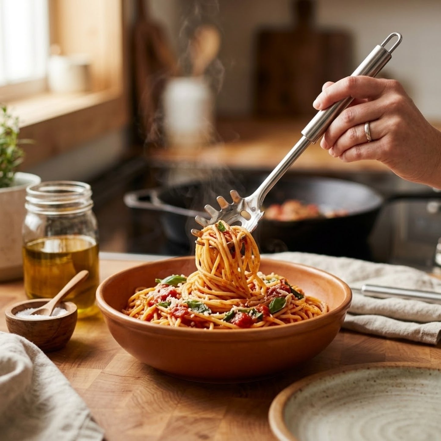 Heavy Duty Stainless Steel Pasta Serving Tool