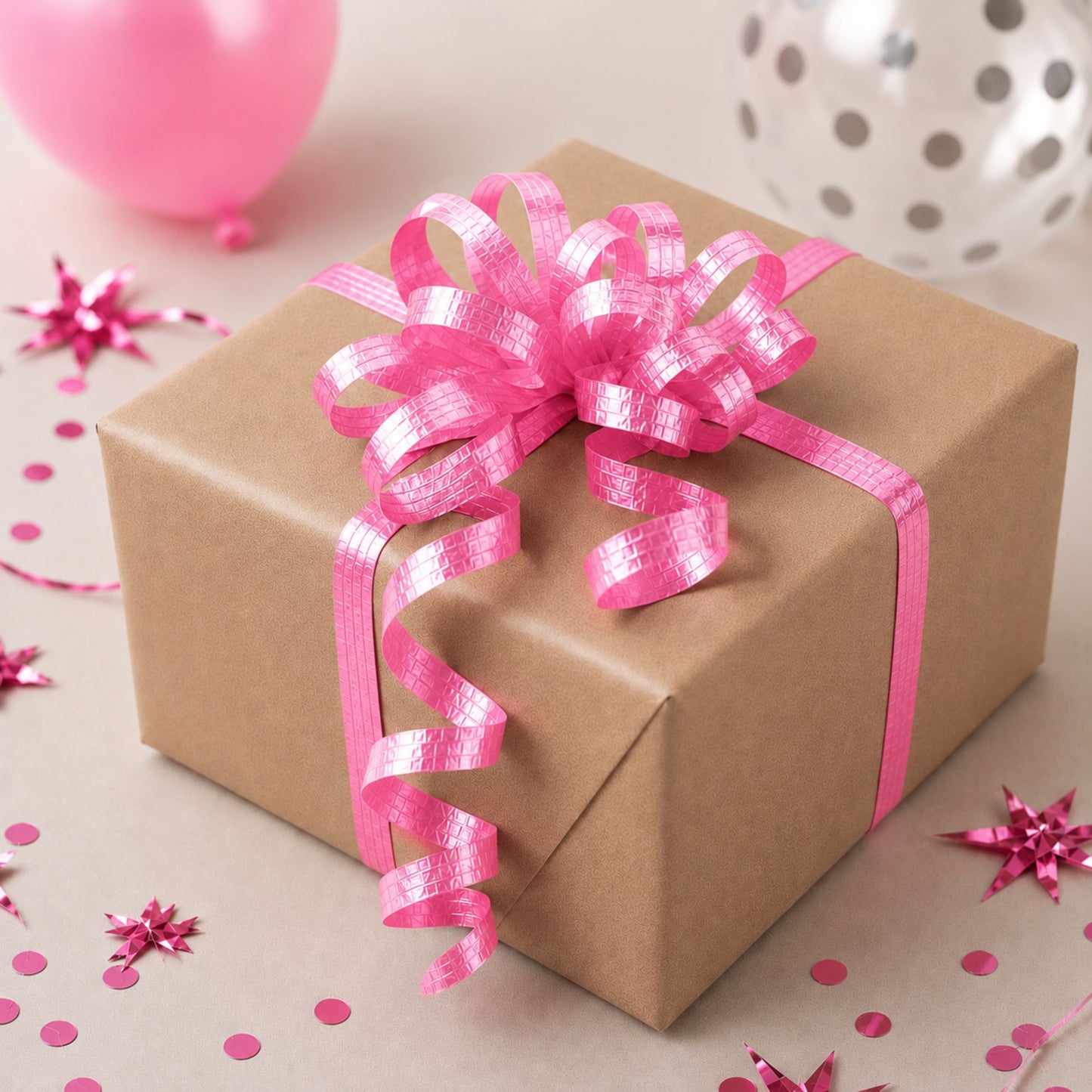 500 yards pink curling ribbon roll for balloons gift wrapping and party decorations