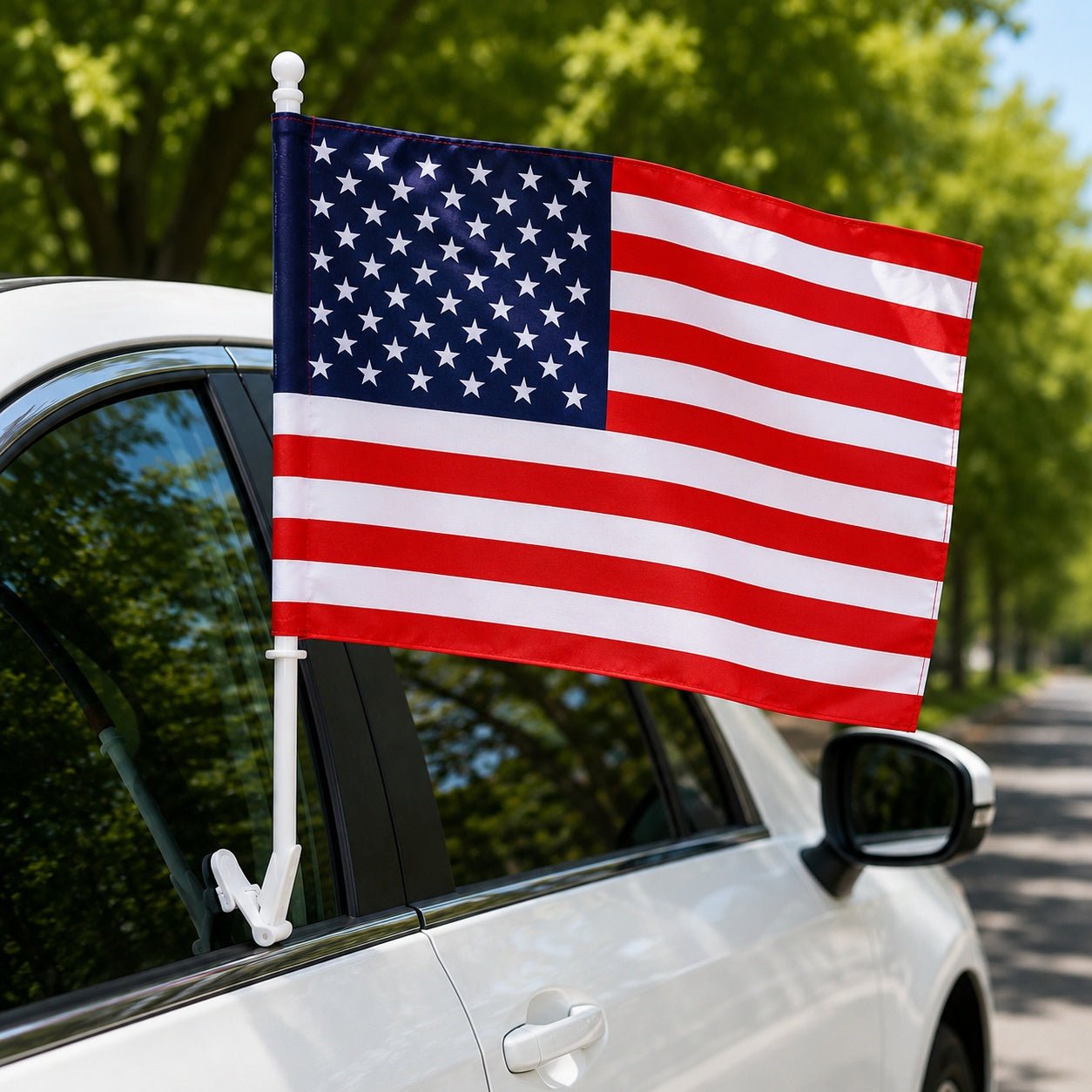 car window flag usa durable material