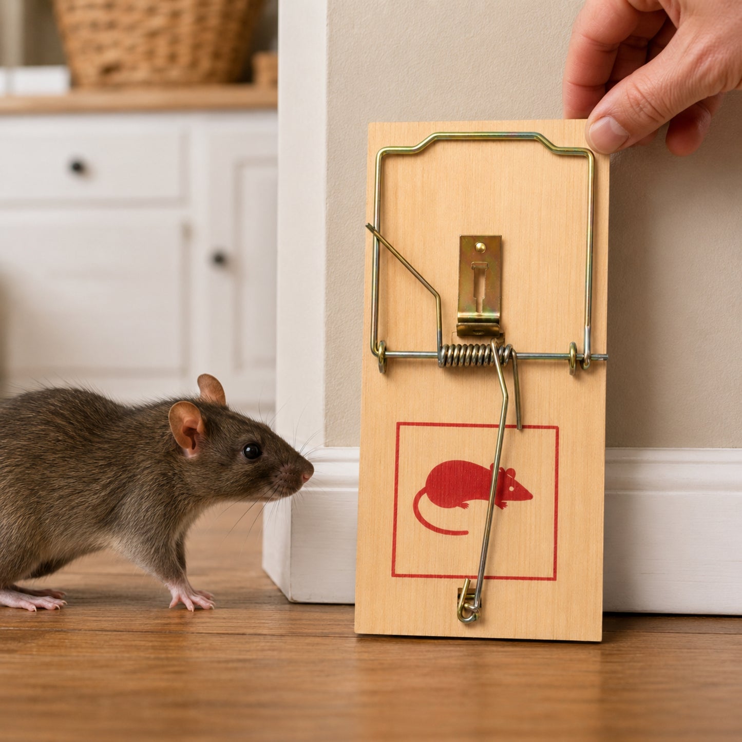 Durable Wooden Pest Trap Set for Rats and Mice