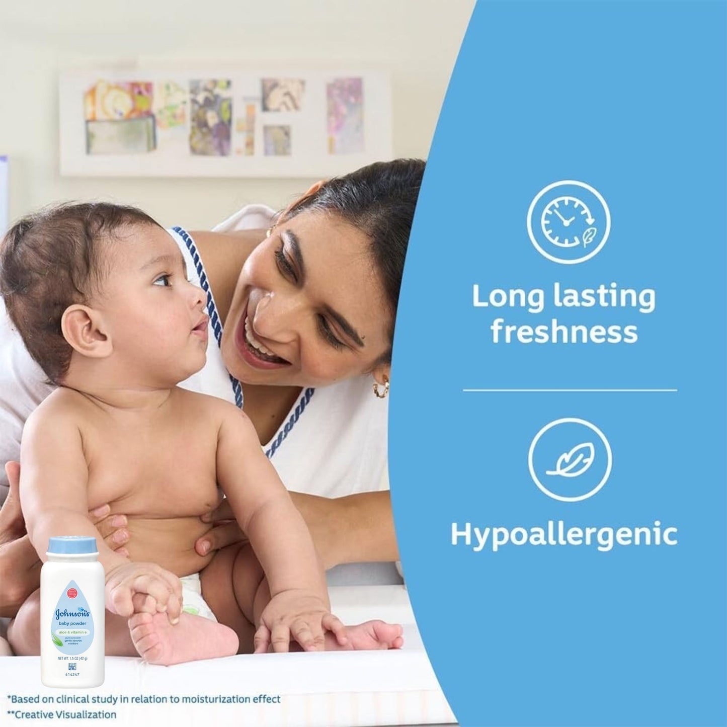 Johnson's Baby Powder Aloe & Vitamin E Gentle 1.5oz
