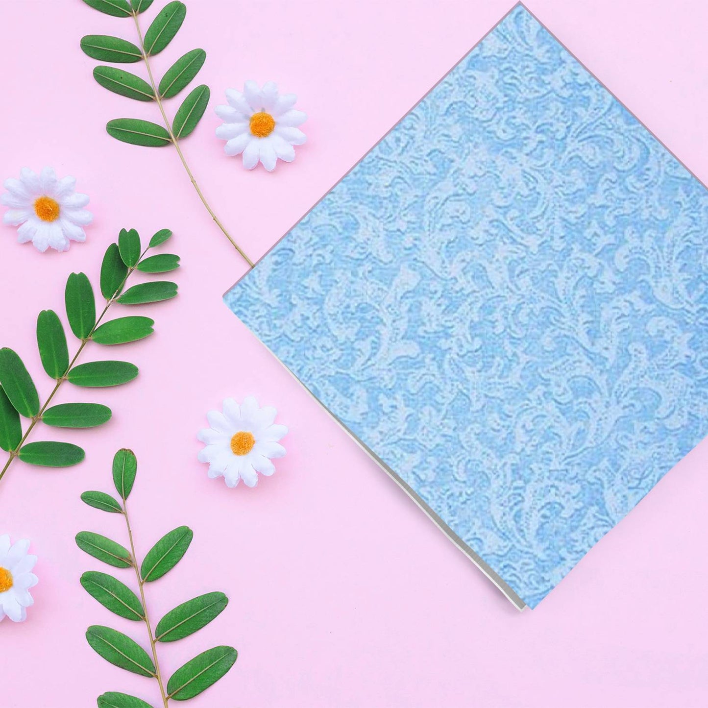 Blue Texture Beverage Napkins