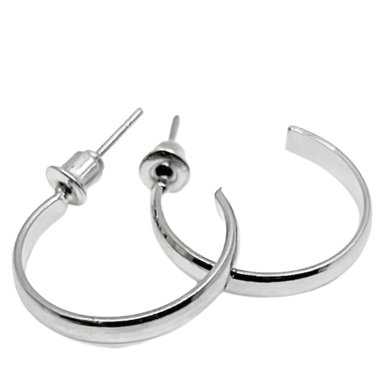 Silver Textured Mini Hoop Earrings – 0.60" Fashion Hoops: 1 Pair Earing size and feature image