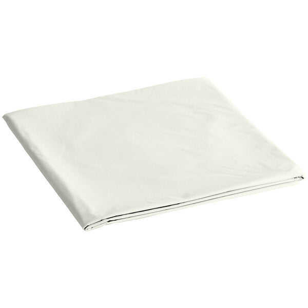 84'' Ivory Round TableCloth Plastic Disposable Tablecovers Tablecloths Round lifestyle use image
