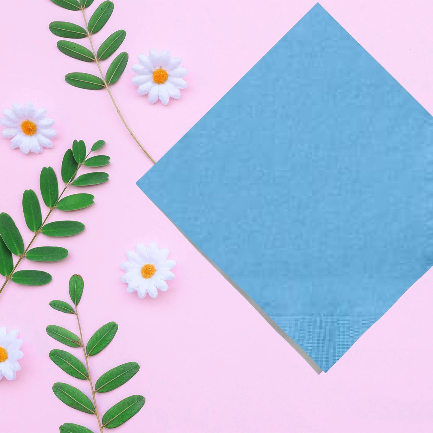 99¢ Light Blue Beverage Napkins 24 count Party Dimensions