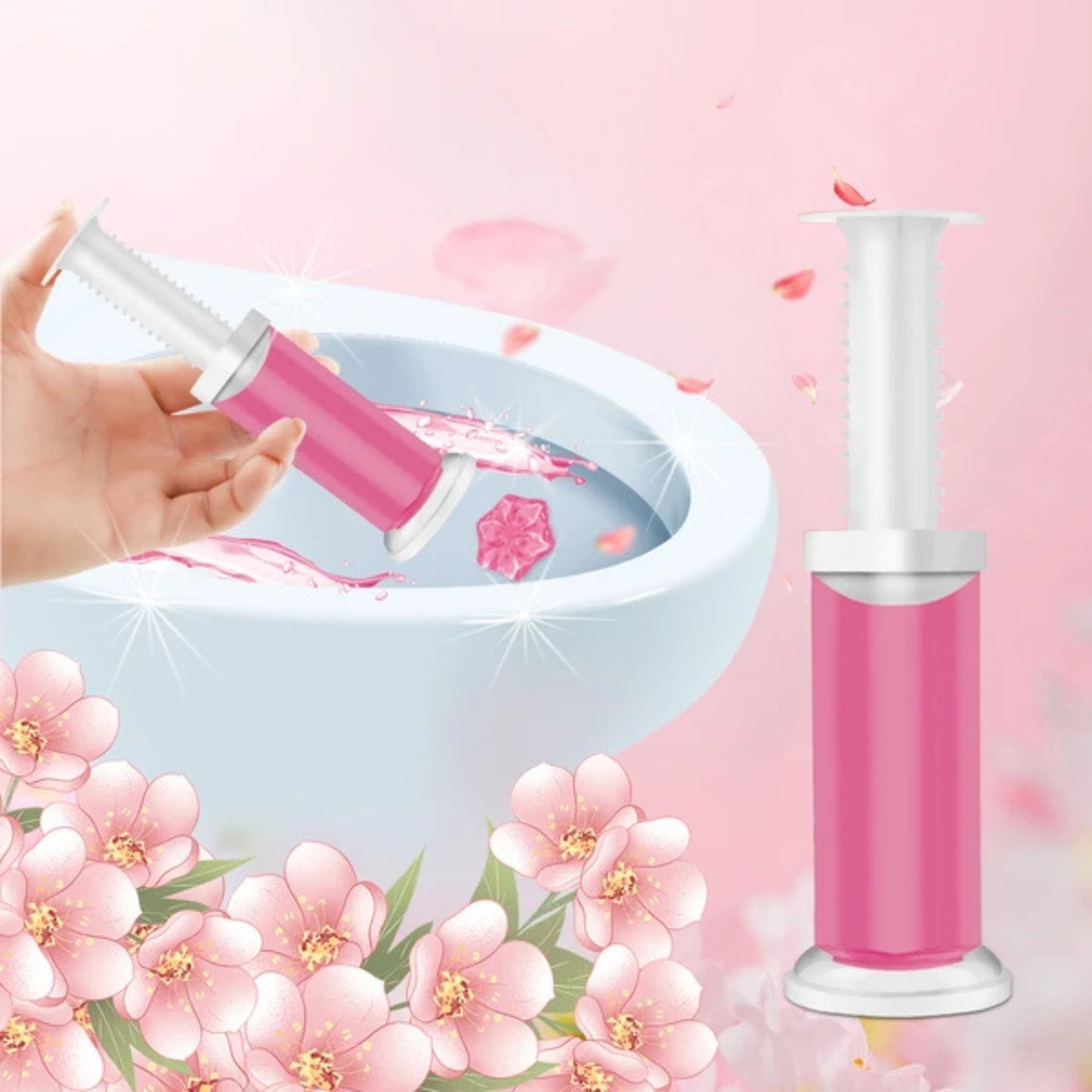 Air Fusion Floral Scent Toilet Cleaning Gel 14 Stamps 1.61oz 1 Pack Toilet Bowl Cleaner product image 5