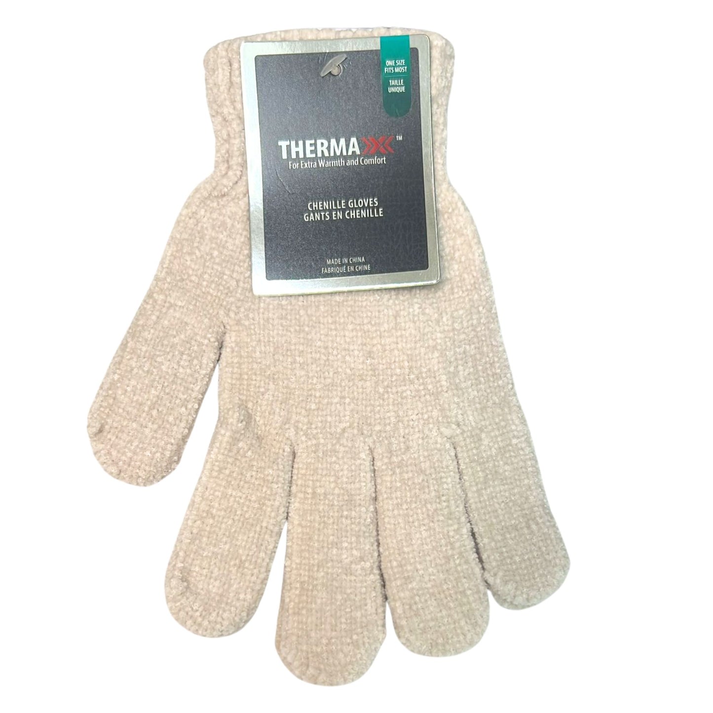 Beige glove with Therma-XXC label on a white background