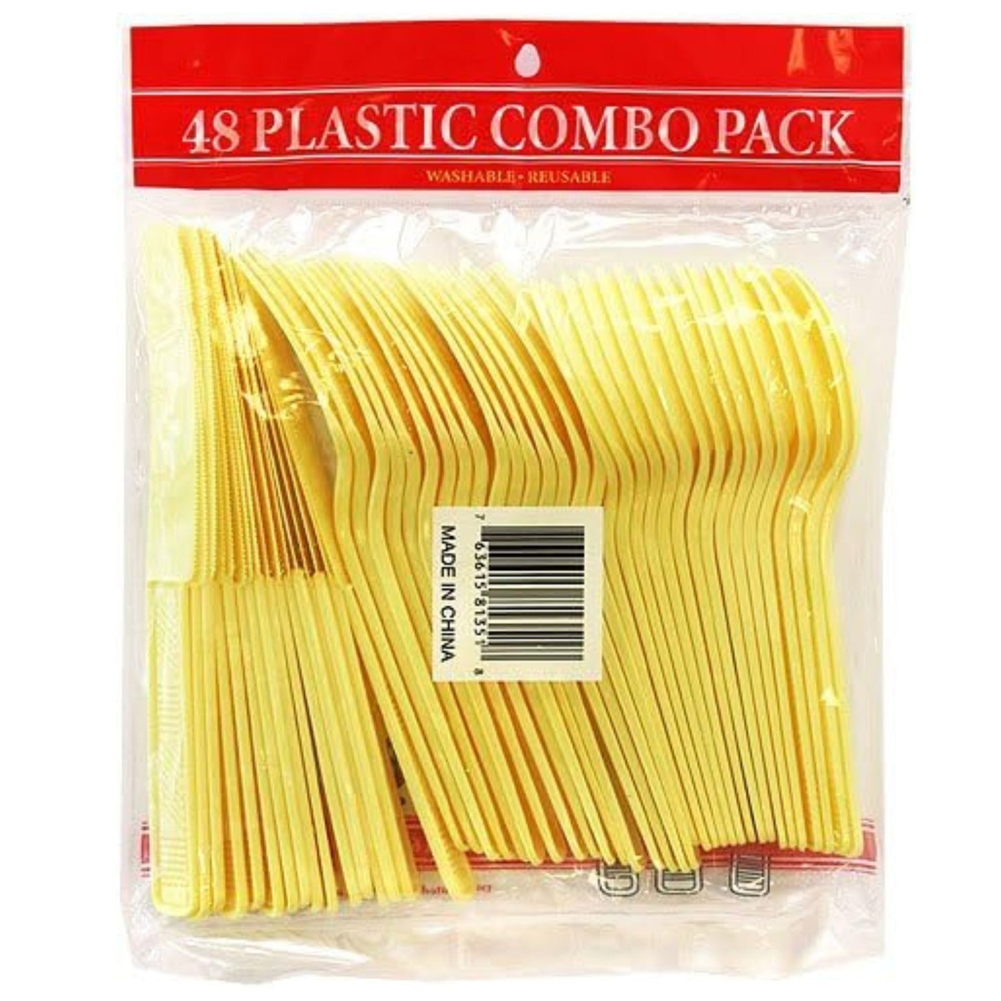Disposable Yellow Combo Cutlery Set 48 Pack Kitchen Catalog, Cutlery lifestyle use image