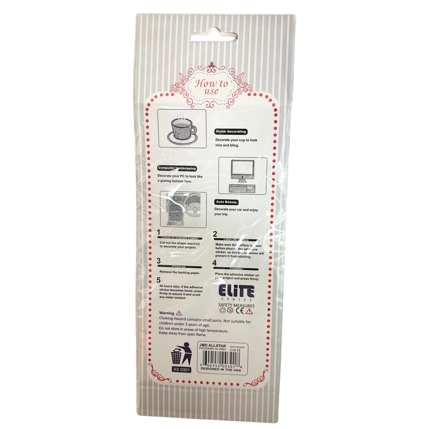 Acrylic Stickers – Includes Gold & Silver Designs