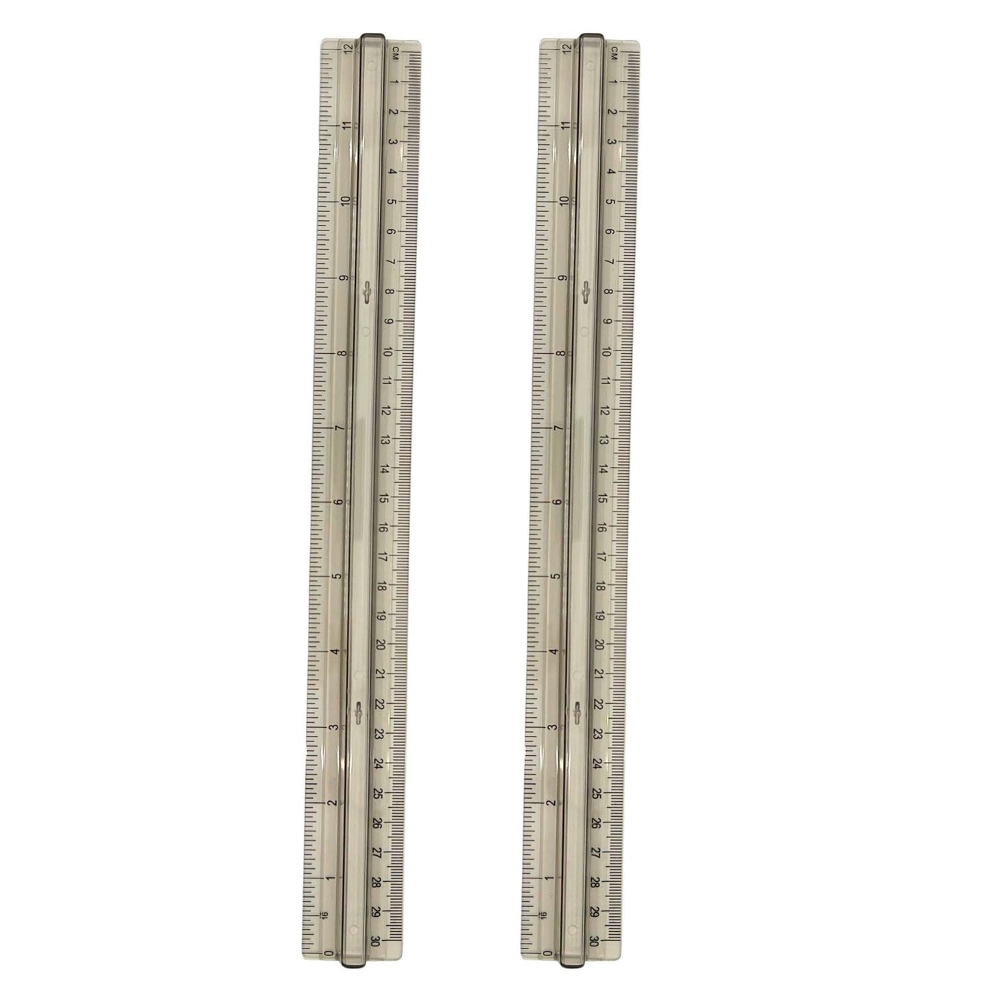 Metric & Imperial Scale Raised Grip Aluminium Ruler