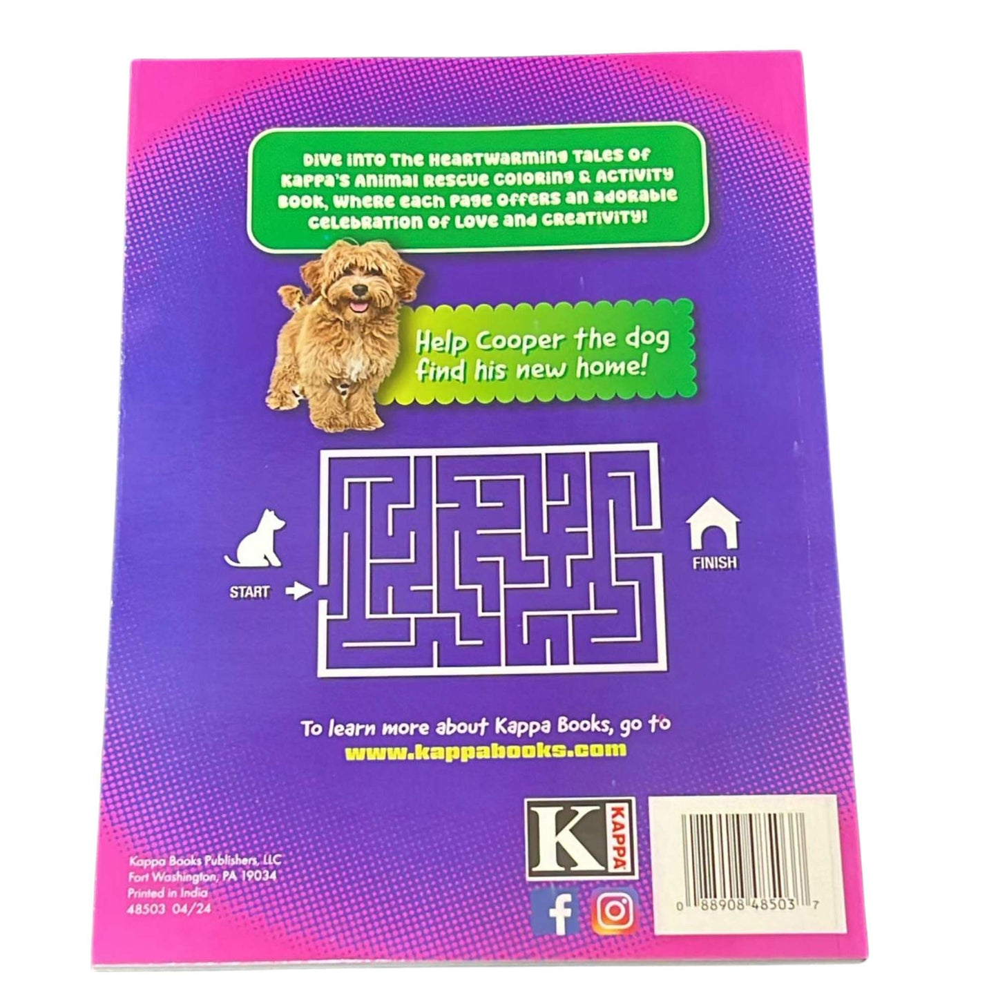 Animal Rescue Coloring and Activity Book – Give Them a Home Forever Coloring Books & Pads product detail image