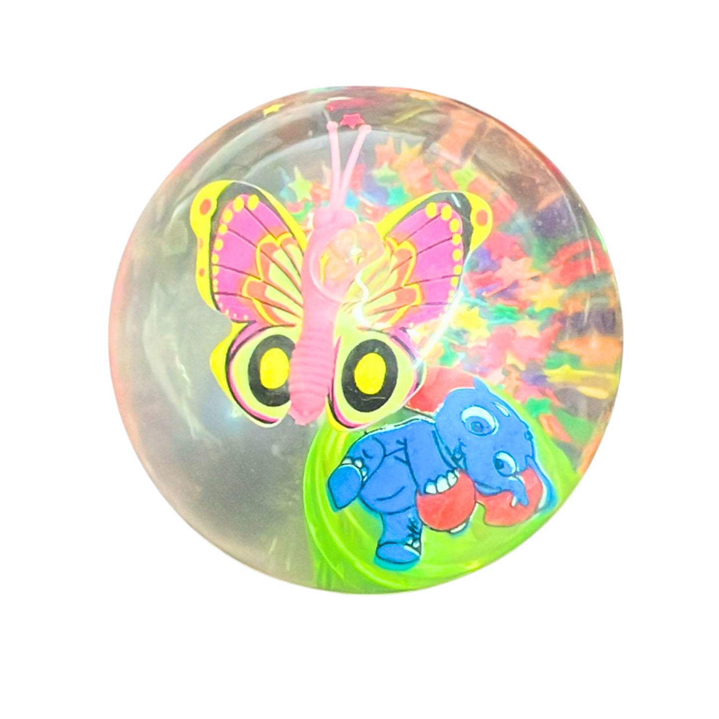 Assorted Butterfly Inside Bouncing Ball | Fun, High-Bounce Toy for Kids