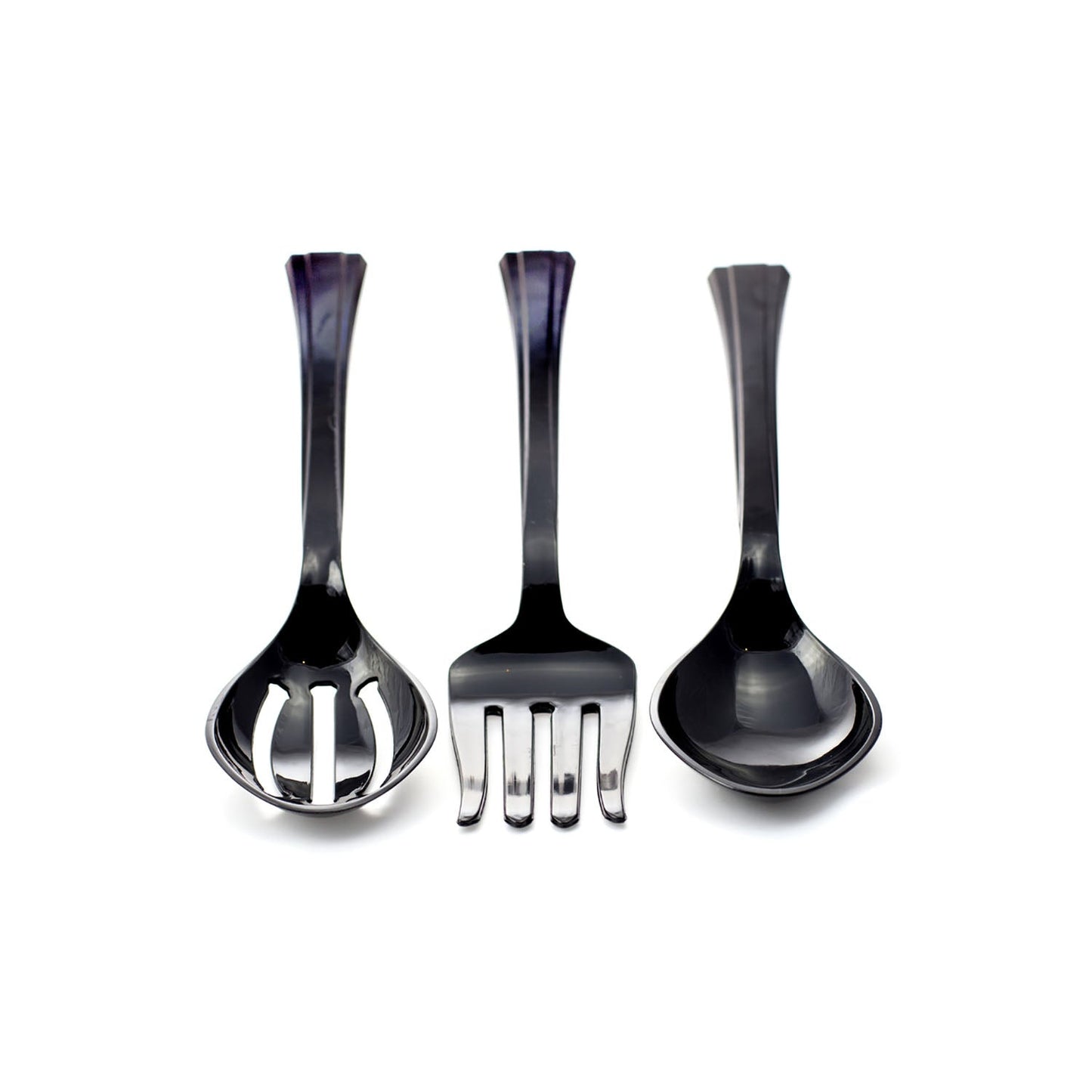 Black heavy weight plastic serving fork