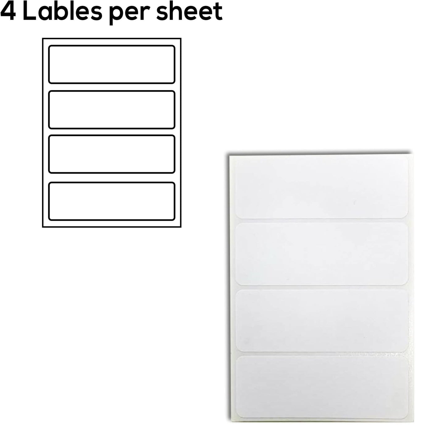 1" x 2.75" Multipurpose White Lables: