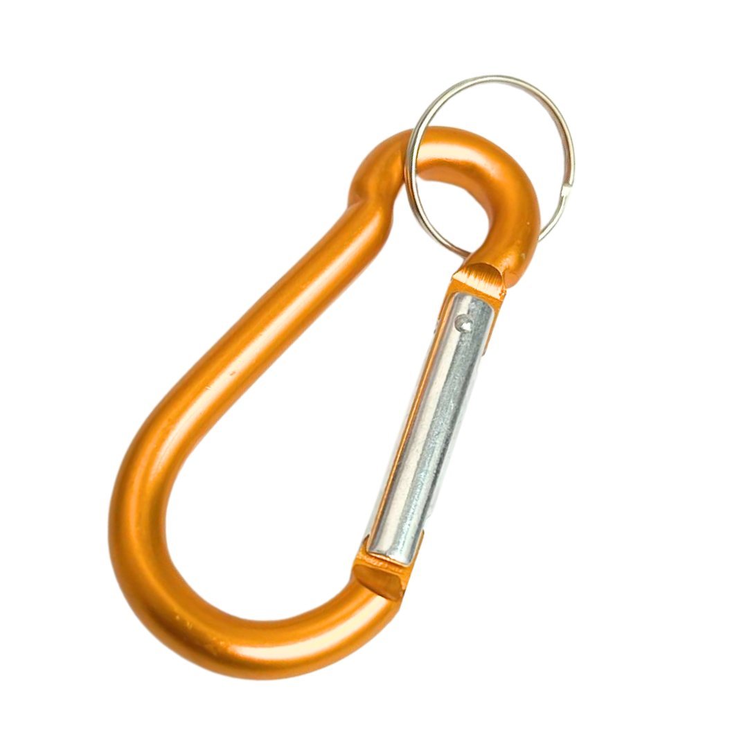 Carabiner Clips with Keyrings Aluminum D-Ring Spring Lock Hooks