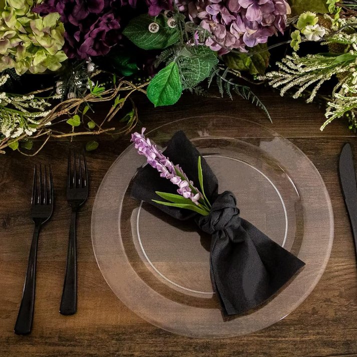 Clear Magnificence Heavy weight Plastic Dinner Plate