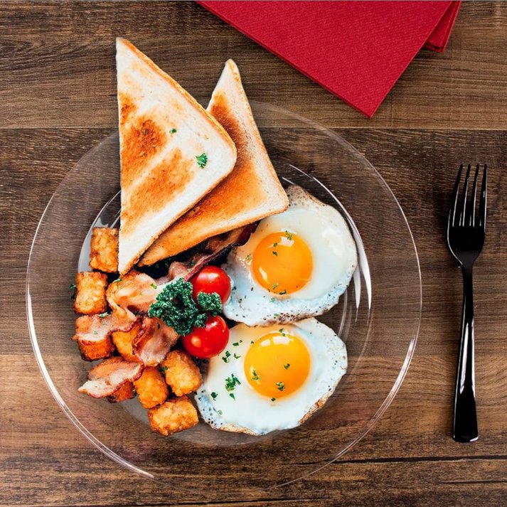 Clear Magnificence Heavy weight Plastic Dinner Plate