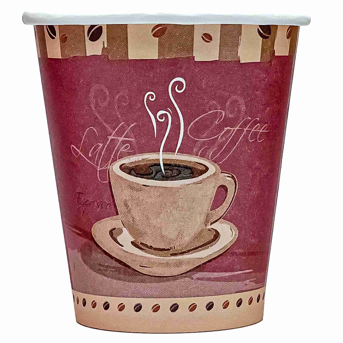 10oz Colored Heaven Hot Cups with Black Lids: 8 Pack Kitchen Catalog,Dispoable Cups Coffee Cups lifestyle use image