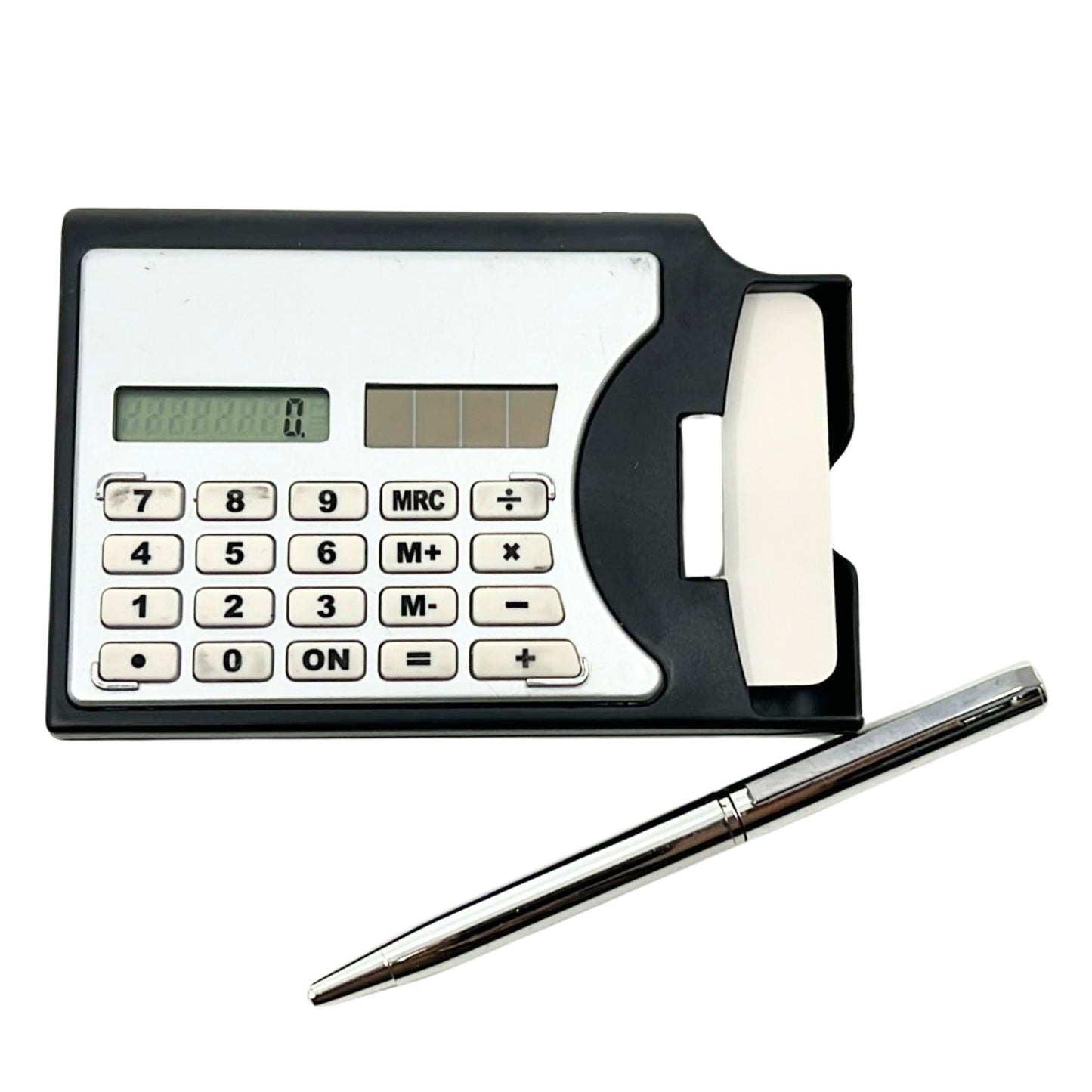Compact Calculator with Cardholder and Pen