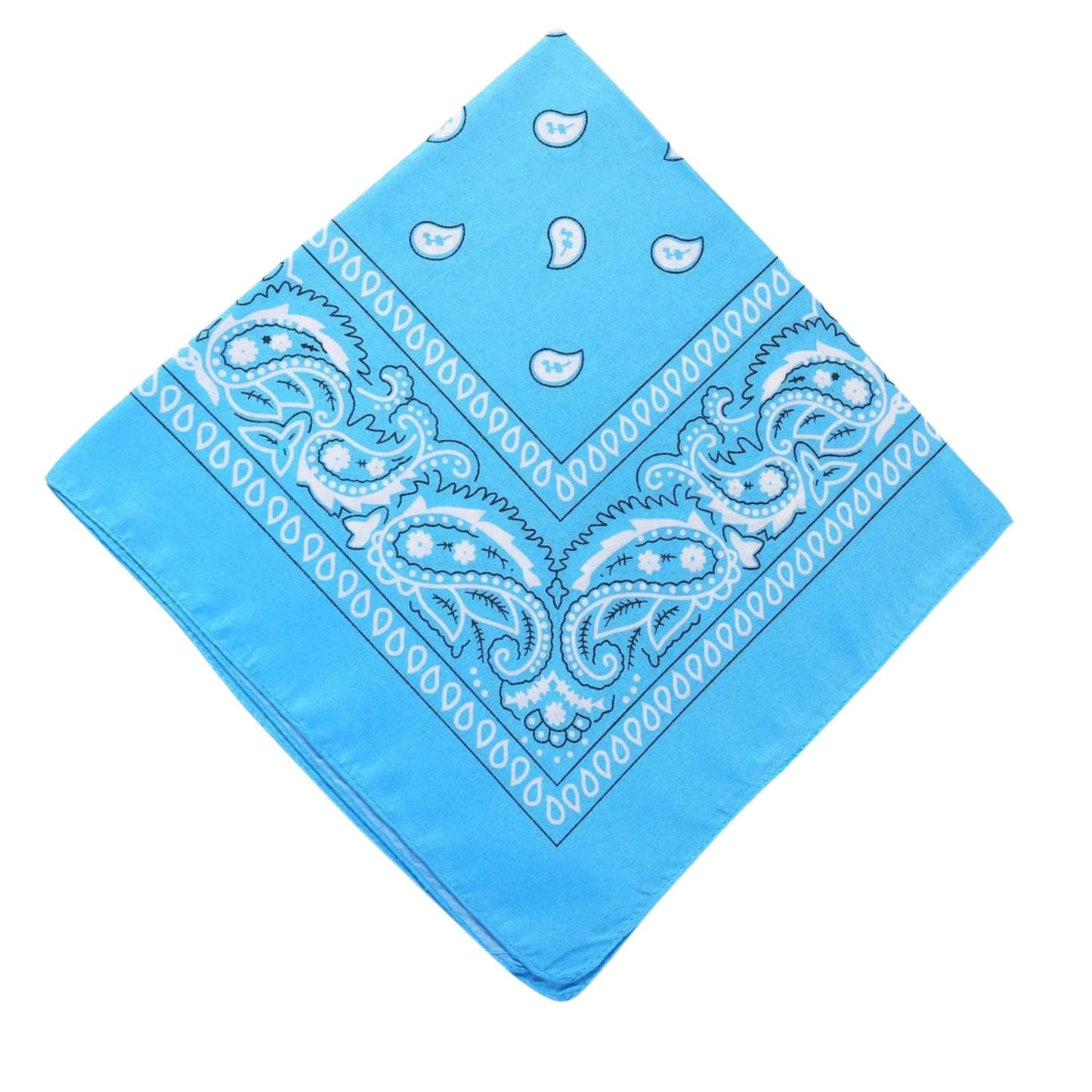 Unisex Paisley Pattern 100% Cotton Bandana Head or Neck Scarf