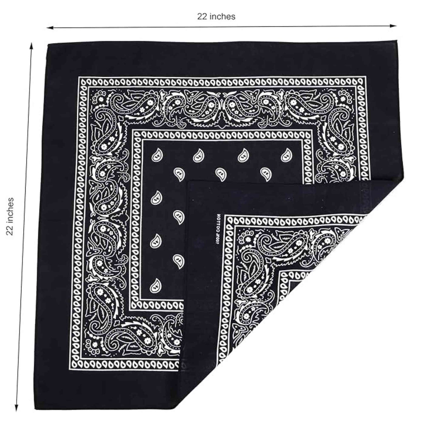 Unisex Paisley Pattern 100% Cotton Bandana Head or Neck Scarf