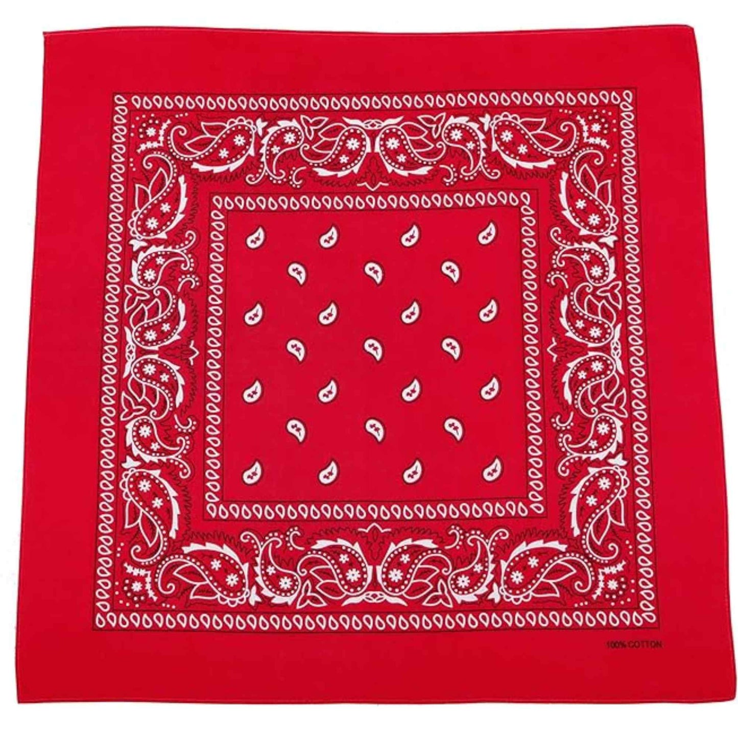 Unisex Paisley Pattern 100% Cotton Bandana Head or Neck Scarf