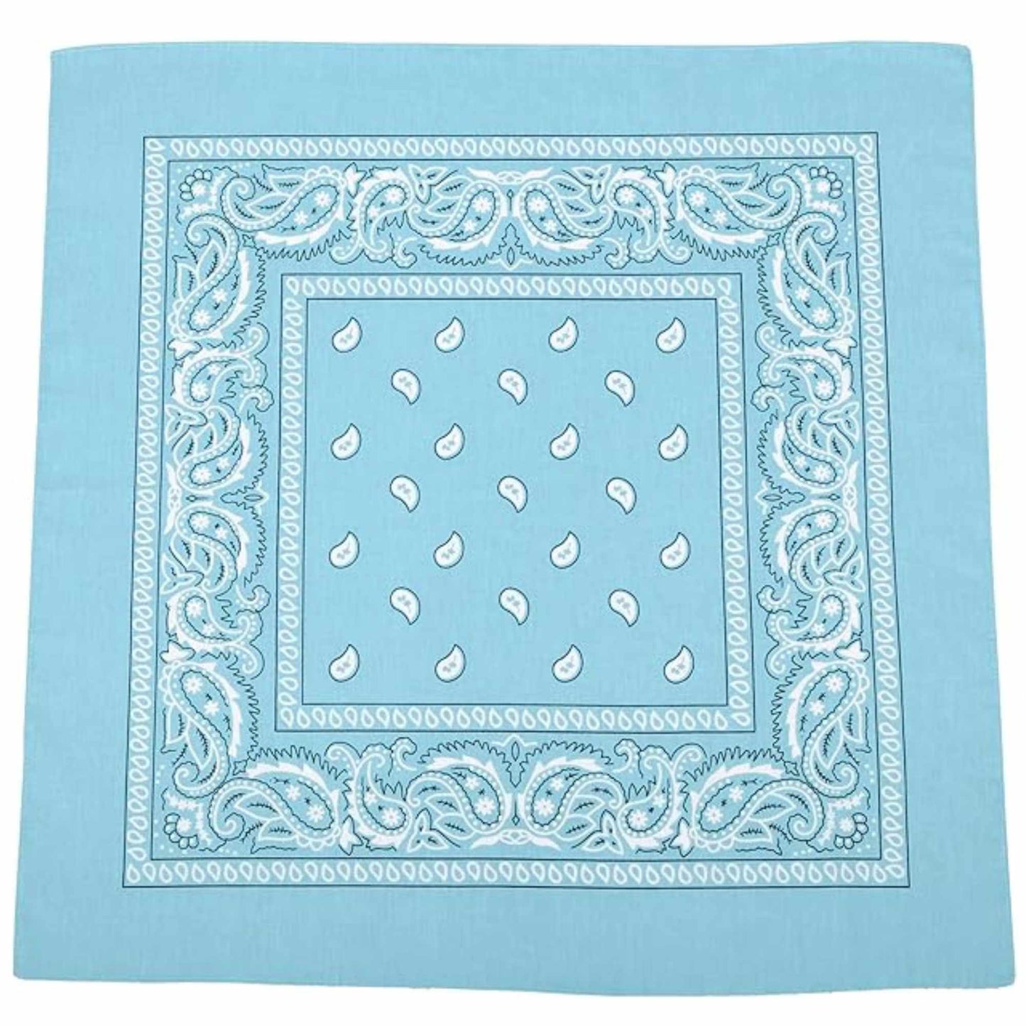 Unisex Paisley Pattern 100% Cotton Bandana Head or Neck Scarf
