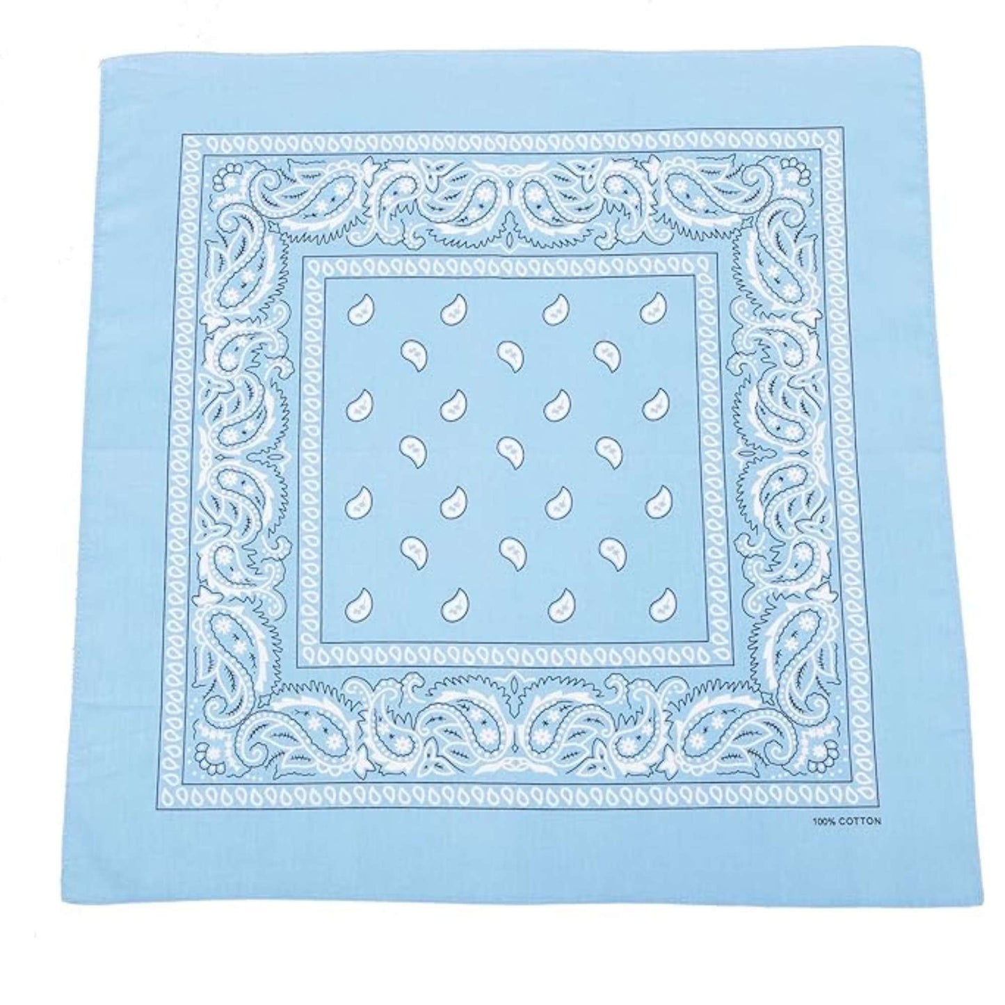 Unisex Paisley Pattern 100% Cotton Bandana Head or Neck Scarf