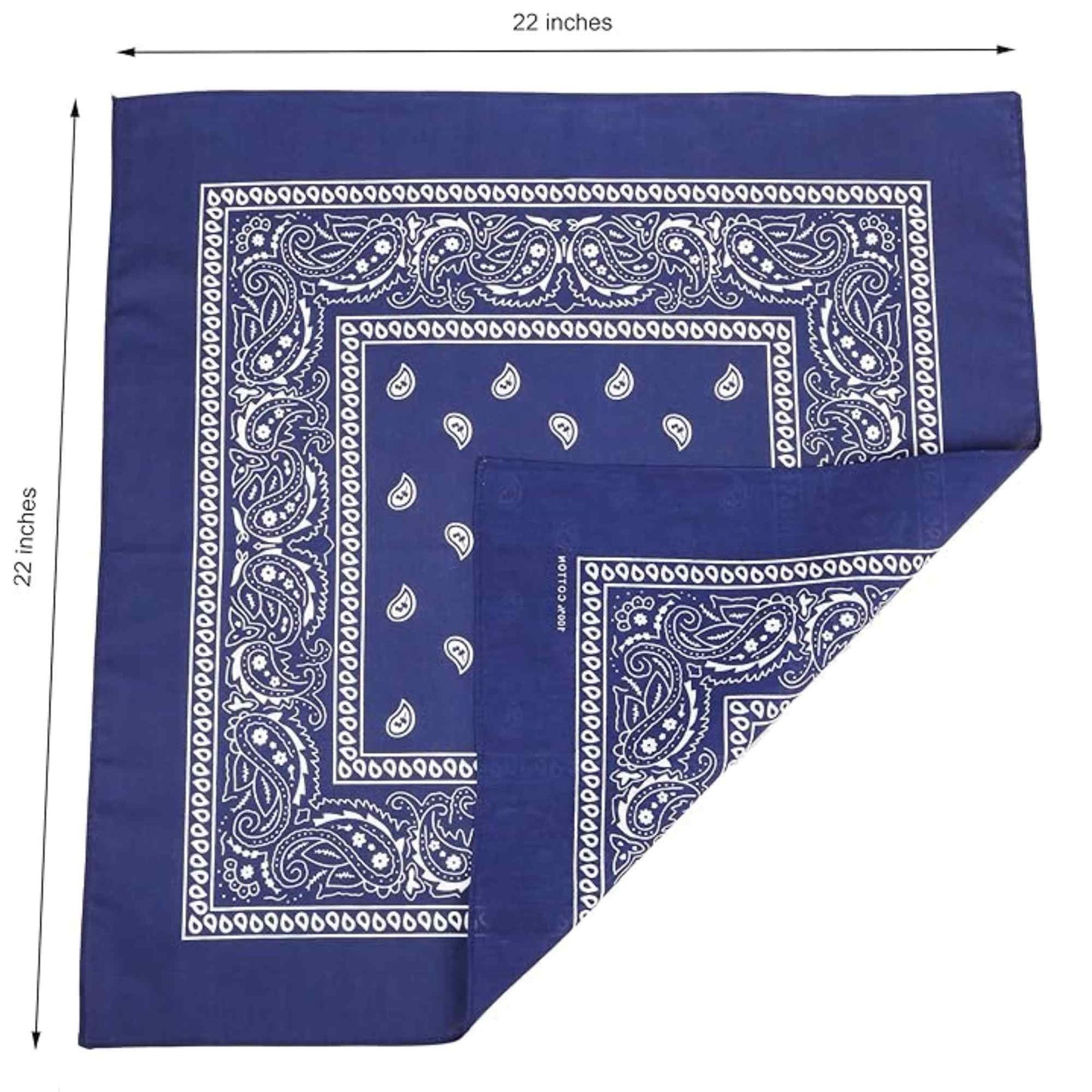 Unisex Paisley Pattern 100% Cotton Bandana Head or Neck Scarf
