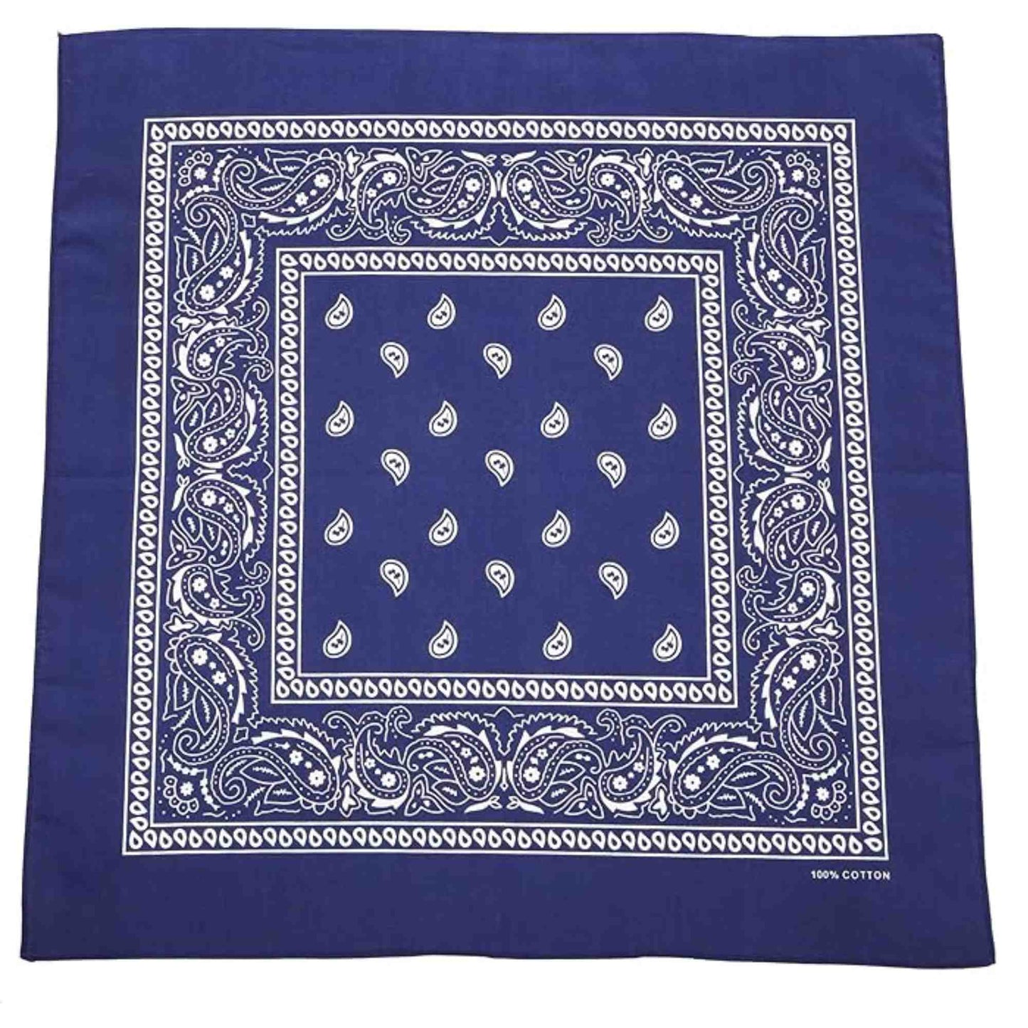 Unisex Paisley Pattern 100% Cotton Bandana Head or Neck Scarf