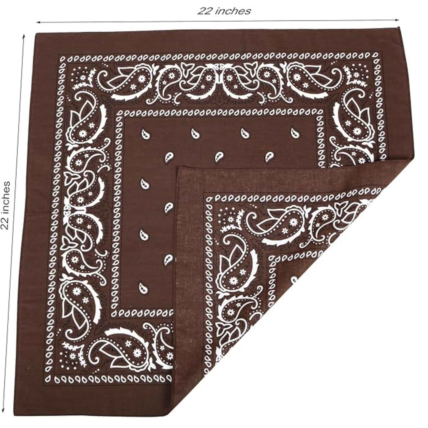 Unisex Paisley Pattern 100% Cotton Bandana Head or Neck Scarf