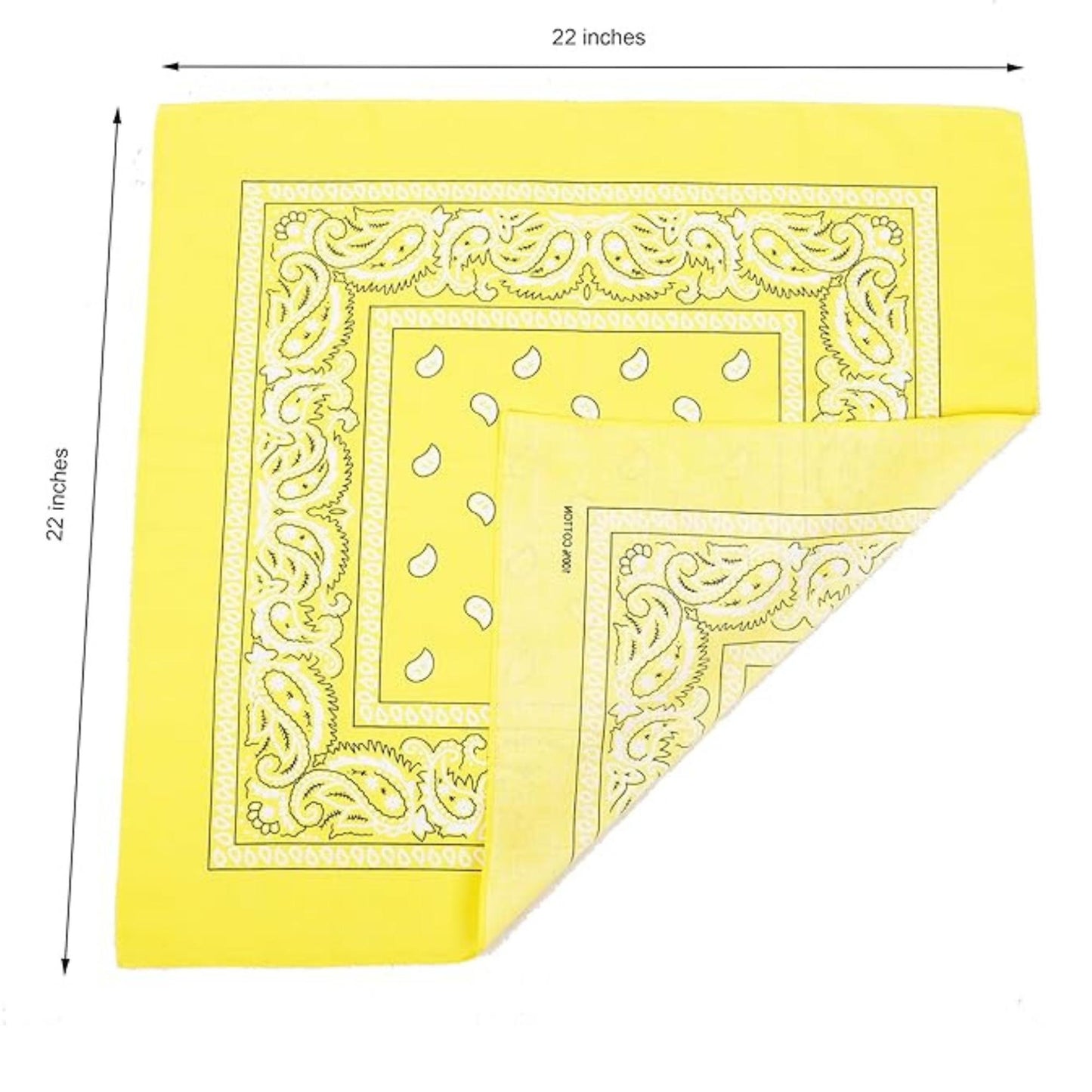 Unisex Paisley Pattern 100% Cotton Bandana Head or Neck Scarf