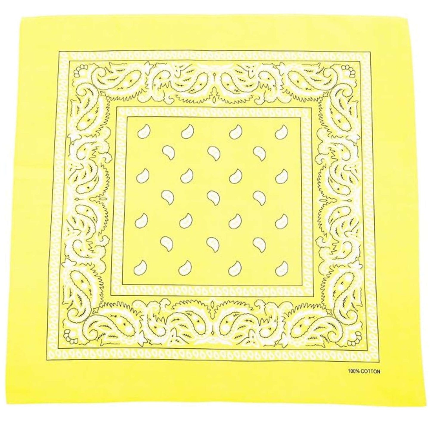 Unisex Paisley Pattern 100% Cotton Bandana Head or Neck Scarf