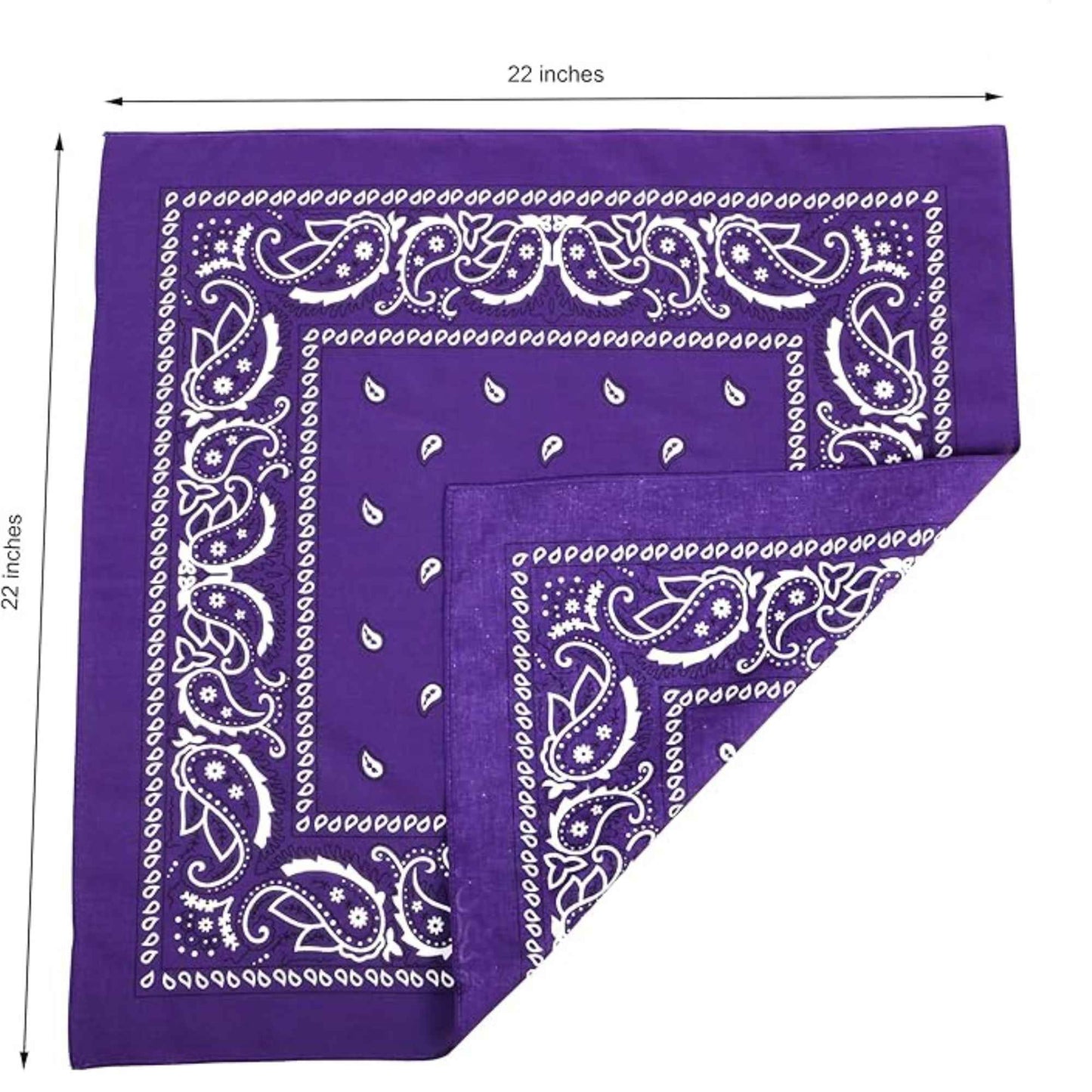 Unisex Paisley Pattern 100% Cotton Bandana Head or Neck Scarf