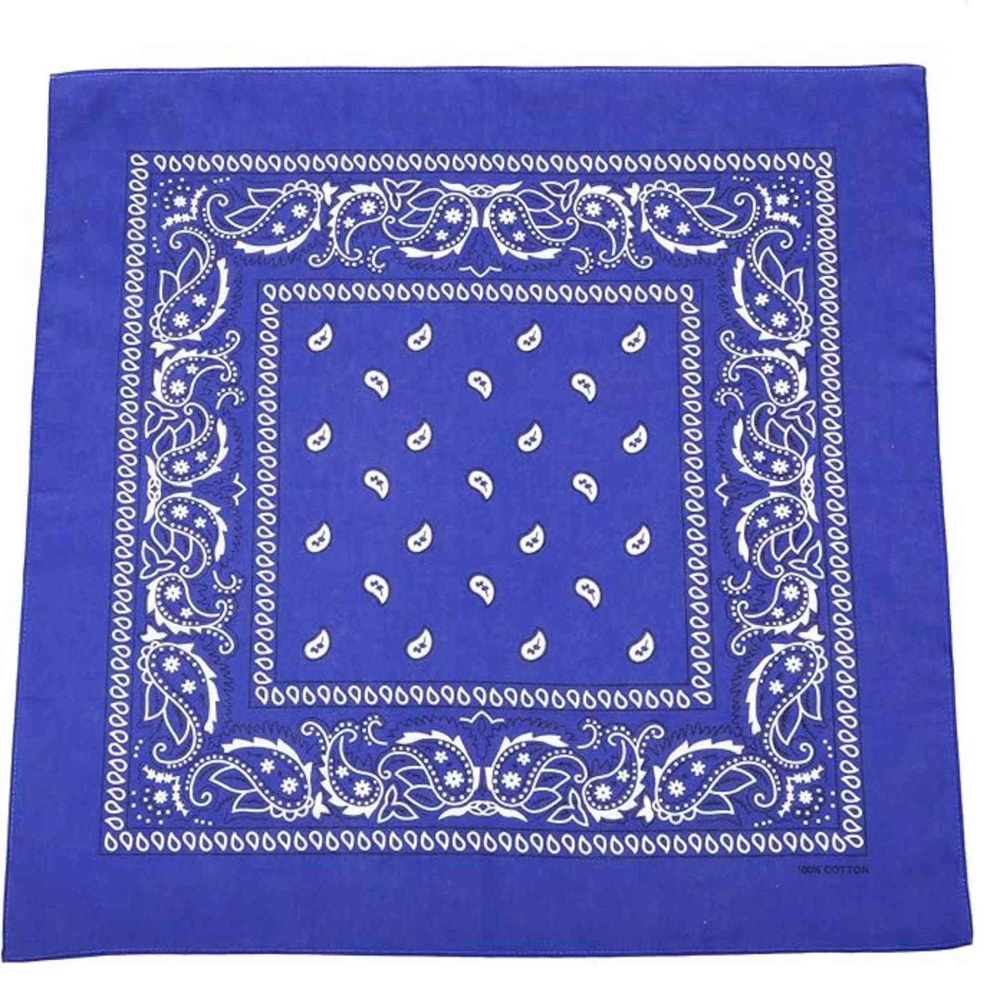 Unisex Paisley Pattern 100% Cotton Bandana Head or Neck Scarf