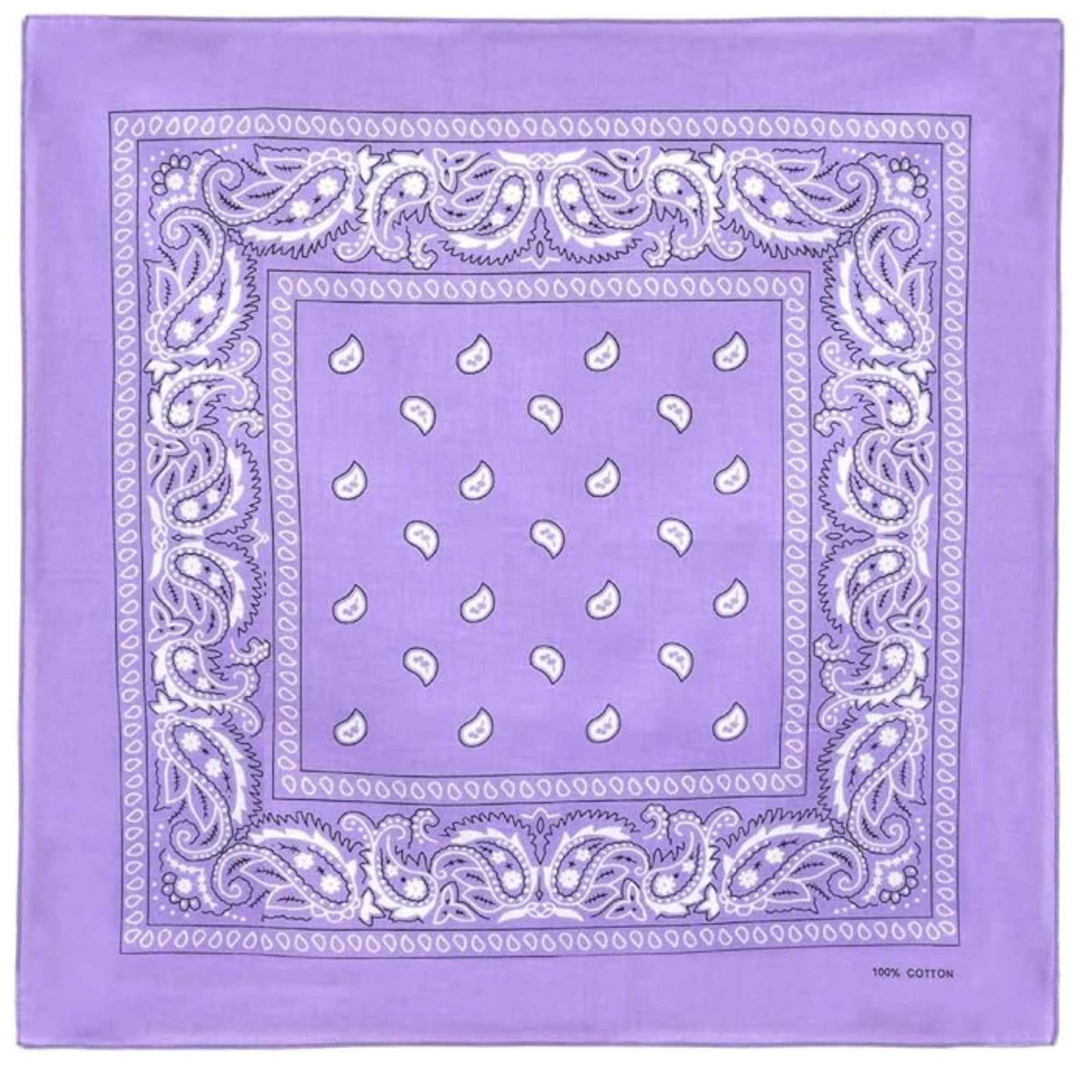 Unisex Paisley Pattern 100% Cotton Bandana Head or Neck Scarf